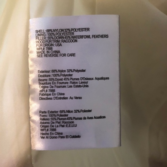 MICHAEL Michael Kors Jacket Cream Down Hooded Jacket Sz L EUC Fur Trim Hood - Picture 12 of 14